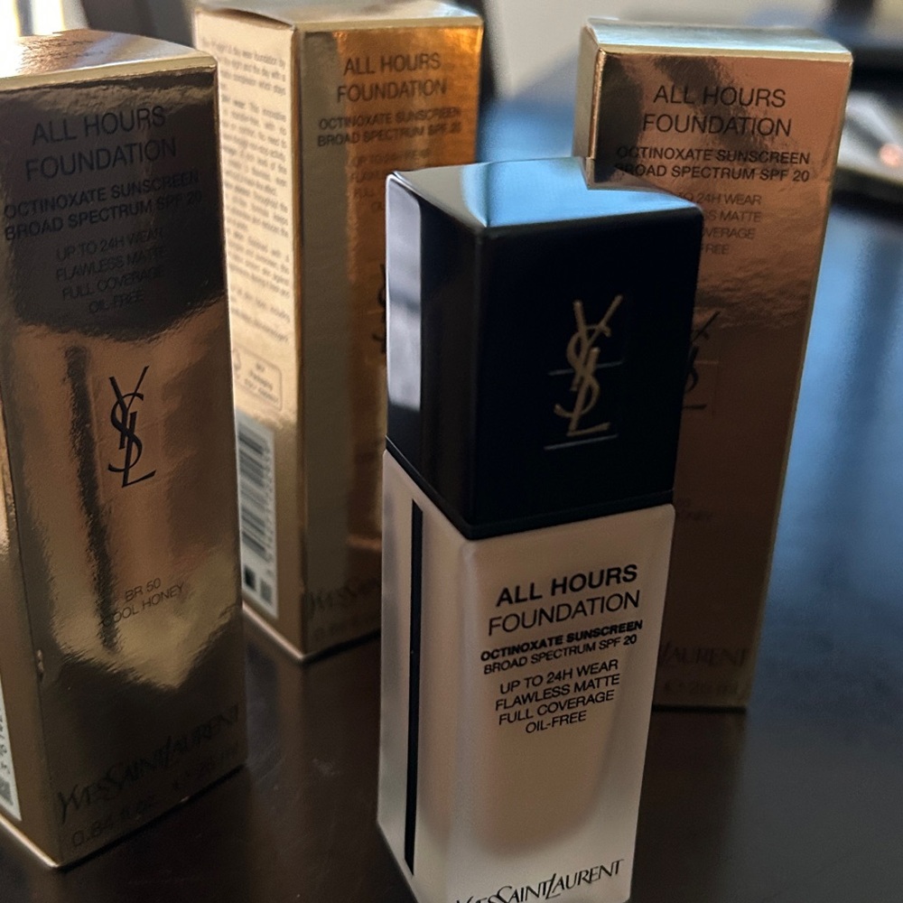 NIB Yves Saint Laurent All Hours Foundation SPF 20 | BR50 Cool Honey - Picture 6 of 7